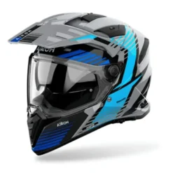Casco Touring Airoh Bandit Spicy Grigio Blu Celeste Lucido