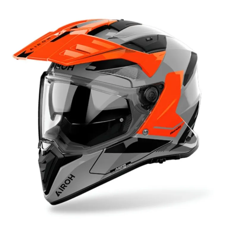 Casco Touring Airoh Bandit Tune Arancione Grigio Lucido