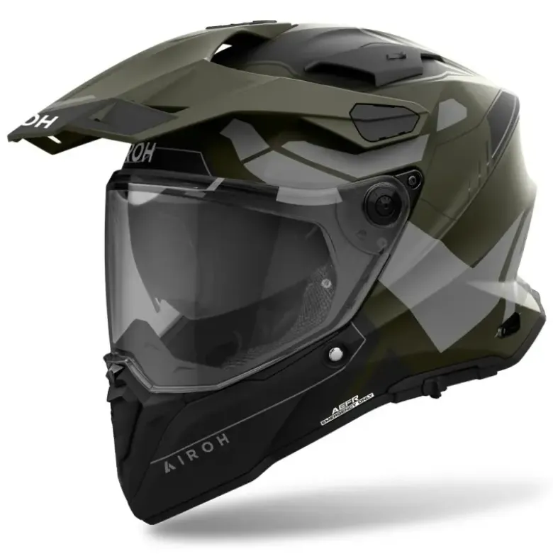 Casco Touring Airoh Commander 2 Reveal Verde Militare