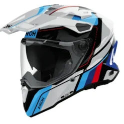 Casco Touring Airoh Commander 2 Skip Bianco Rosso Lucido