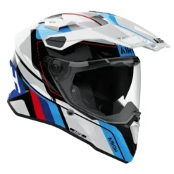 Casco Touring Airoh Commander 2 Skip Bianco Rosso Lucido