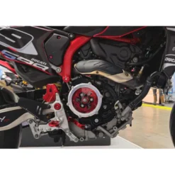 Cnc Racing CA510BS Carter trasparente per frizioni ad olio Ducati BICOLOR Nero/Argento