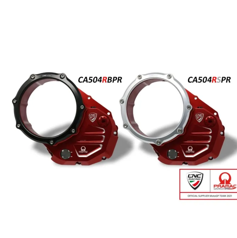 Cnc Racing Ca504Sbpr Carter Trasparente Per Frizioni Ad Olio Ducati Pramac Racing Limited Edition