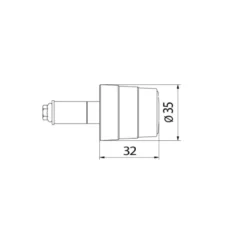 Cnc Racing Cm431Sr Contrappesi Manubrio Inox BiColor