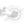 Cnc Racing Da383B Dadi Corona Aprilia M10X1.25