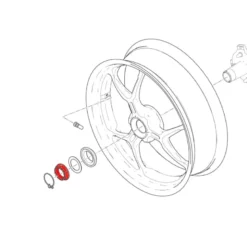 Cnc Racing Da380B Dado Ruota Posteriore Dx Ducati