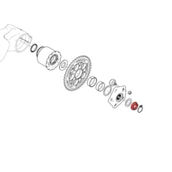 Cnc Racing Da381B Dado Ruota Posteriore Sx Ducati