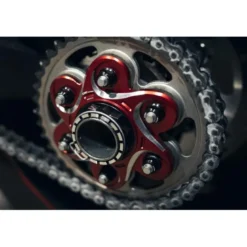 Cnc Racing FL504BR FLANGIA PORTACORONA DUCATI BICOLOR Nero/Rosso