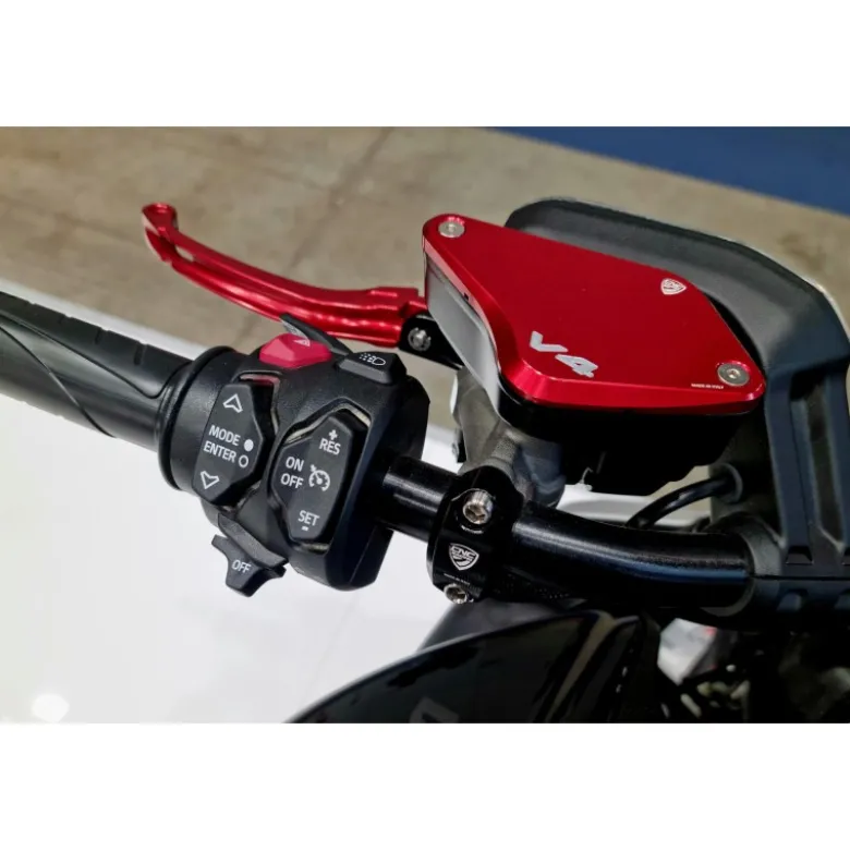 Cnc Racing Kt560R Tappi Serbatoi Fluido Freno E Frizione Ducati Diavel V4 Touch Bicolor