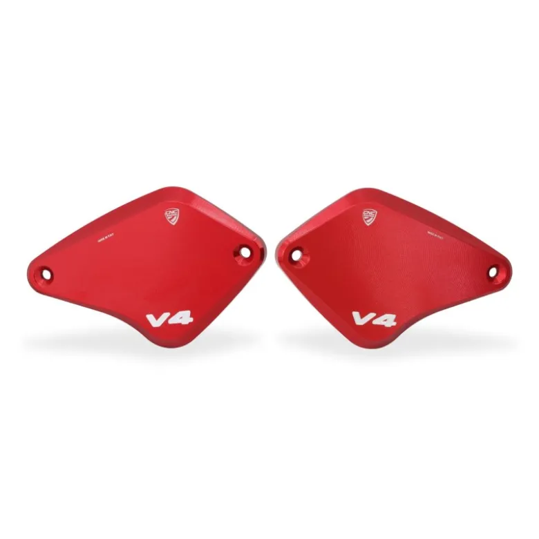 Cnc Racing Kt560R Tappi Serbatoi Fluido Freno E Frizione Ducati Diavel V4 Touch Bicolor