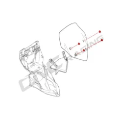 Cnc Racing Kv321B Kit Viti Cupolino Ducati Multistrada V4