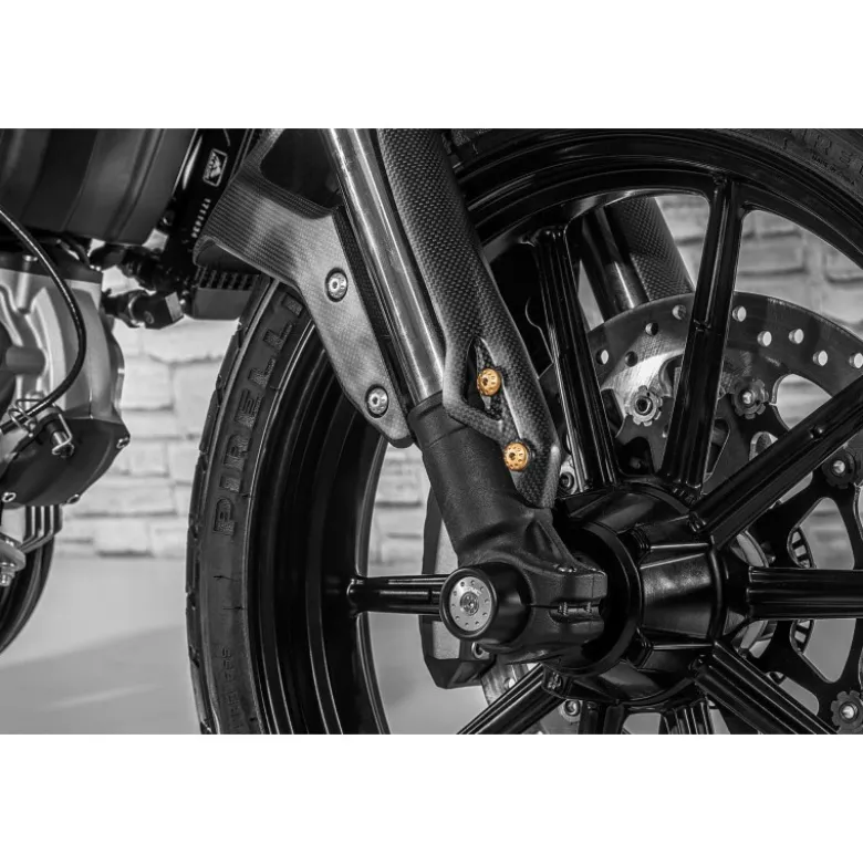 Cnc Racing Kv330G Kit Viti Protezione Catena Superiore Ed Inferiore Ducati Desertx