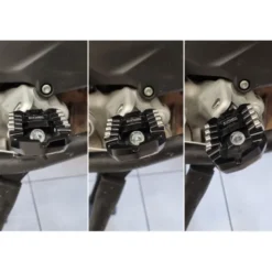 Cnc Racing PEA22BR Kit poggiapiedi TOURING pilota - Advanced Mounting System Nero/Rosso