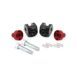 Cnc Racing PEA22BR Kit poggiapiedi TOURING pilota - Advanced Mounting System Nero/Rosso