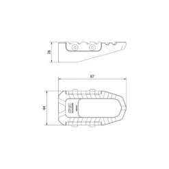 Cnc Racing Pep05B Kit Poggiapiedi Touring Passeggero