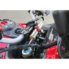 Cnc Racing SD118BR Supporto ammortizzatore di sterzo Ducati Multistrada V4/V4S con riser RM251 Rosso