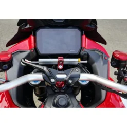 Cnc Racing SD118BR Supporto ammortizzatore di sterzo Ducati Multistrada V4/V4S con riser RM251 Rosso