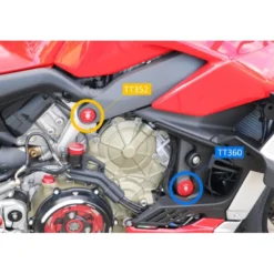 Cnc Racing Tt360G Kit Tappi Telaio Ducati Streetfighter V4 Fori Grandi