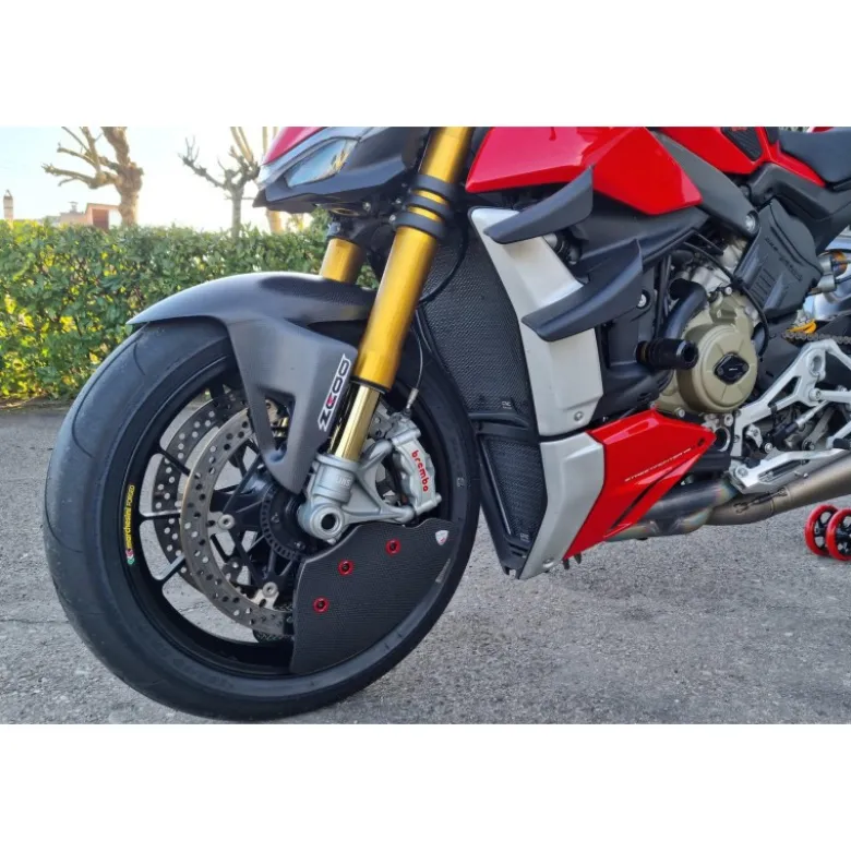 Cnc Racing ZA750YRPR GP DUCTS EVO - Sistema Raffreddamento Impianto Frenante - Carbonio Opaco - Pramac Racing Rosso