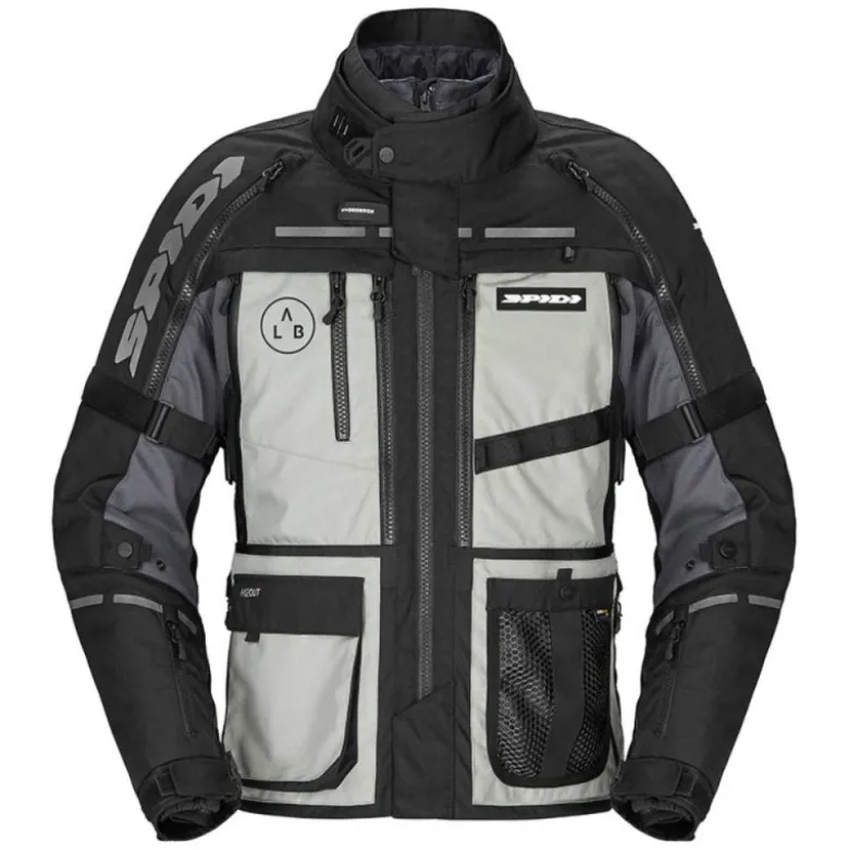 Completo Spidi Hard Track Giacca e Pantalone Nero Grigio Ghiaccio