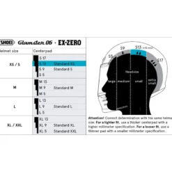 Cuffia Shoei Center Pad S13 Per Caschi Ex-Zero / Glamster / Glamster 06