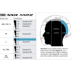 Cuffia Shoei Type-E Center Pad L13 Per Caschi NXR / NXR 2
