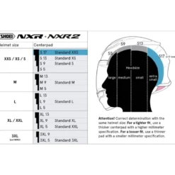 Cuffia Shoei Type-E Center Pad S17 Per Caschi NXR / NXR 2