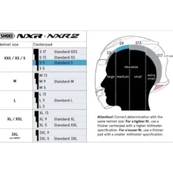 Cuffia Shoei Type-E Center Pad S9 Per Caschi NXR / NXR 2