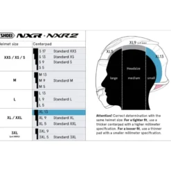 Cuffia Shoei Type-E Center Pad XL13 Per Caschi NXR / NXR 2