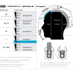 Cuffia Shoei Type-Q Center Pad L5 Per Caschi Neotec 3 / GT-Air 3 / J-Cruise 3