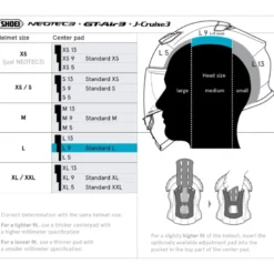 Cuffia Shoei Type-Q Center Pad L9 Per Caschi Neotec 3 / GT-Air 3 / J-Cruise 3