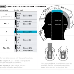 Cuffia Shoei Type-Q Center Pad M9 Per Caschi Neotec 3 / GT-Air 3 / J-Cruise 3