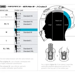 Cuffia Shoei Type-Q Center Pad M13 Per Caschi Neotec 3 / GT-Air 3 / J-Cruise 3