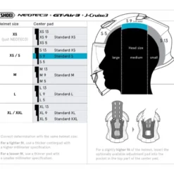 Cuffia Shoei Type-Q Center Pad S9 Per Caschi Neotec 3 / GT-Air 3 / J-Cruise 3