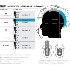 Cuffia Shoei Type-Q Center Pad S13 Per Caschi Neotec 3 / GT-Air 3 / J-Cruise 3
