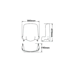 Cupolino Isotta Alta Protezione per BMW F 650 Gs dal 2004 al 2007 / Con Paramani Fumé Chiaro