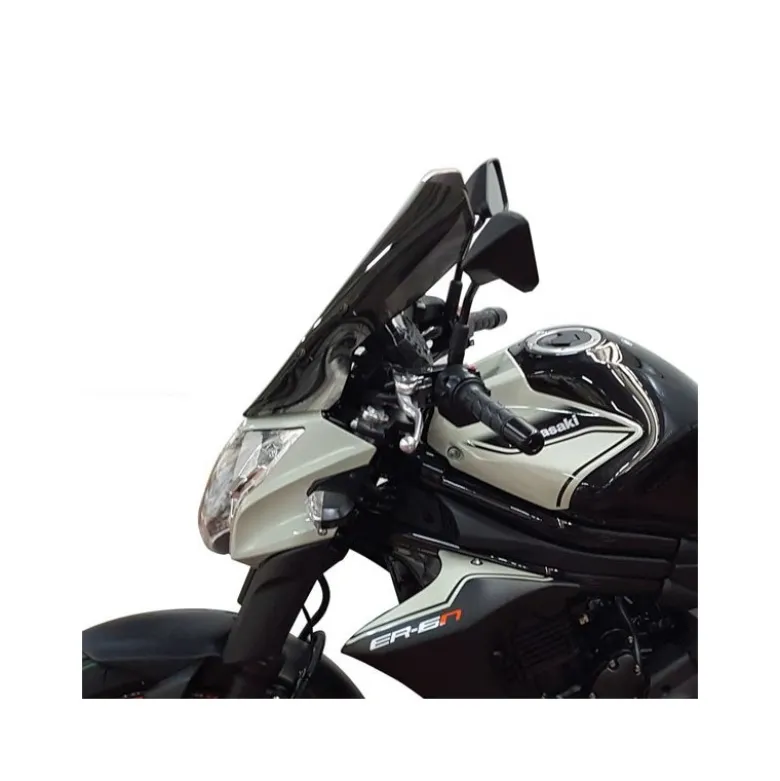 Cupolino Isotta Alto per Kawasaki Er - 6N dal 2012 al 2016 Fumé Scuro