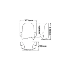 Cupolino Isotta Tipo Adventure Full Protection per BMW R 1150 Gs dal 2000 al 2003 Std Trasparente