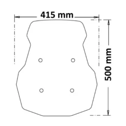 Cupolino Isotta Touring Media Protezione per Aprilia Tuareg 660 2022 Fumé Chiaro