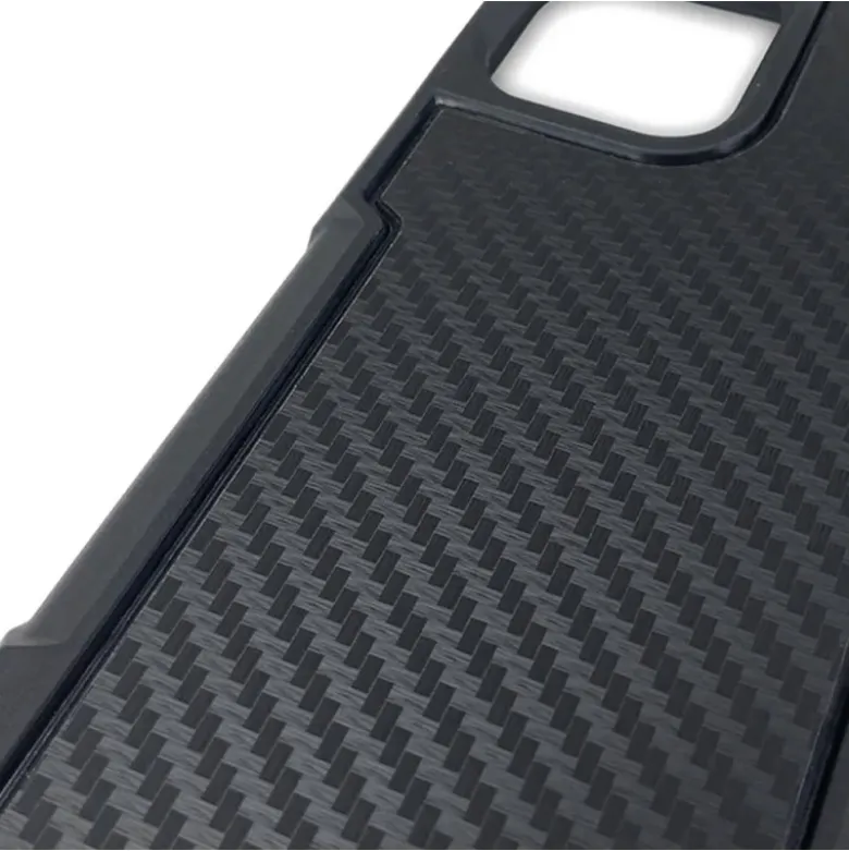 Custodia Adatta per iPhone 12/12 Pro Con Supporto Cube X-Guard Carbonio