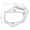Estensione Cavalletto Laterale Sw-Motech Nero/Argento STS.07.102.10400/B