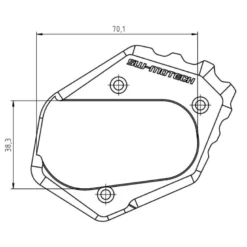 Estensione Cavalletto Laterale Sw-Motech Nero/Argento STS.07.102.10400/B