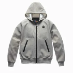Felpa In Tessuto Blauer Easy Man Open Hoody Luna Melange Grigio