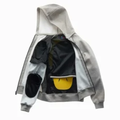 Felpa In Tessuto Blauer Easy Man Open Hoody Luna Melange Grigio