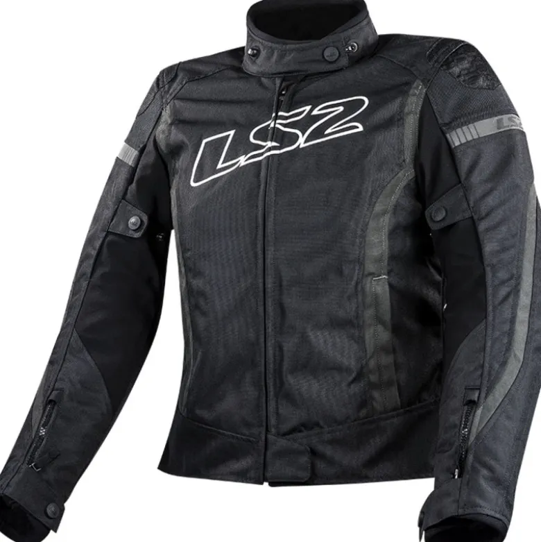 Giacca Donna in Tessuto Ls2 Gate Nero Grigio Scuro