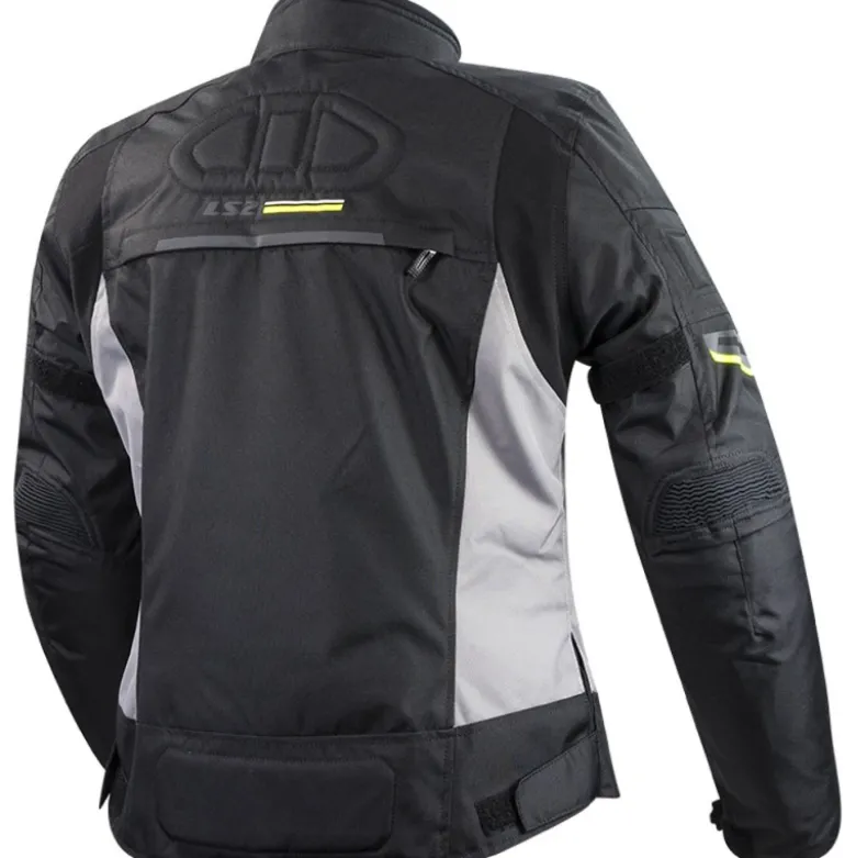 Giacca Donna in Tessuto Ls2 Shadow Nero Titanio H-V Giallo