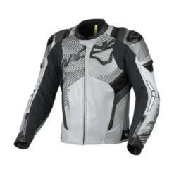 Giacca In Pelle Macna Ignite Grigio Nero