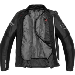 Giacca in Pelle Spidi Genesis Nero Bianco - Difetto