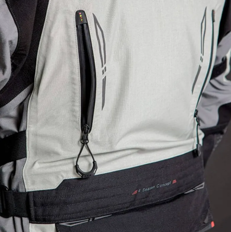 Giacca in Tessuto Ls2 Apollo Grigio Nero Rosso