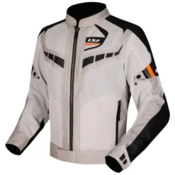 Giacca in Tessuto Ls2 Garda Air Grigio Nero Arancio